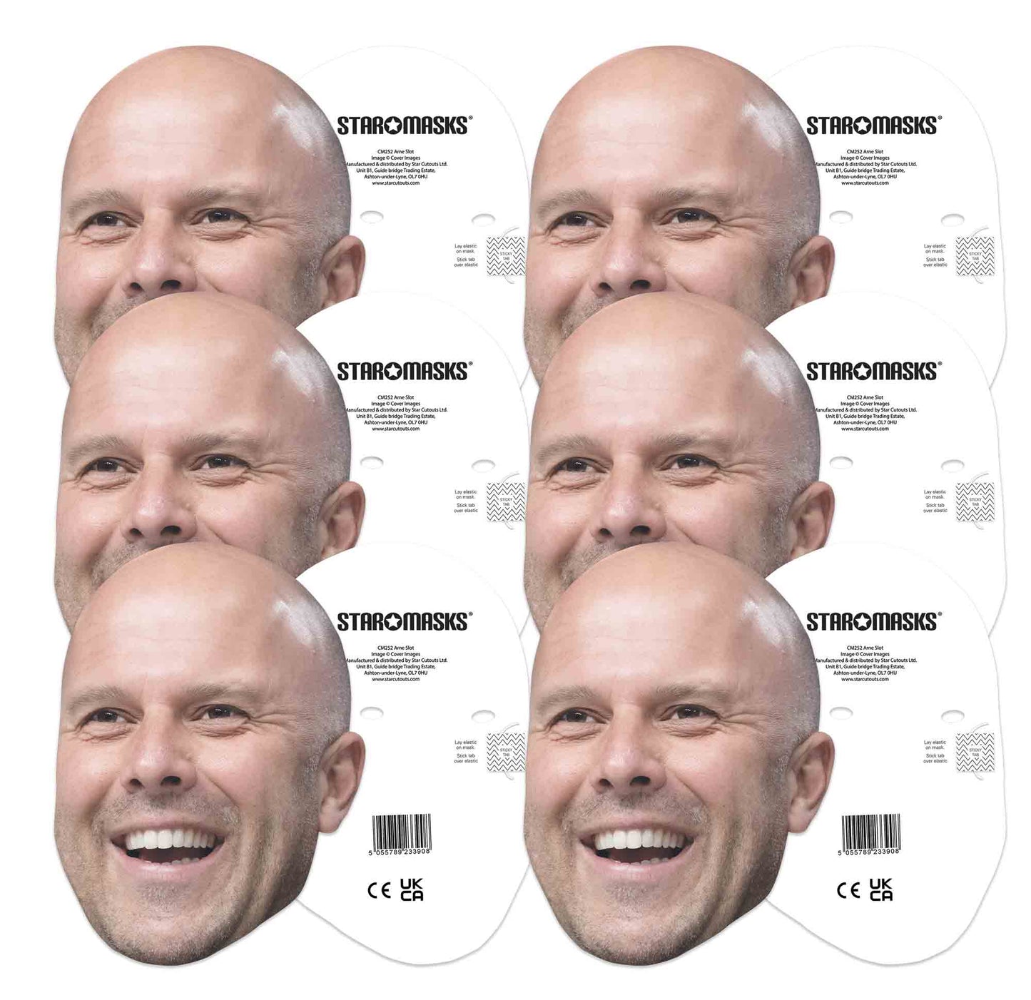 CMP007 Arne Slot Six Pack Cardboard Face Masks