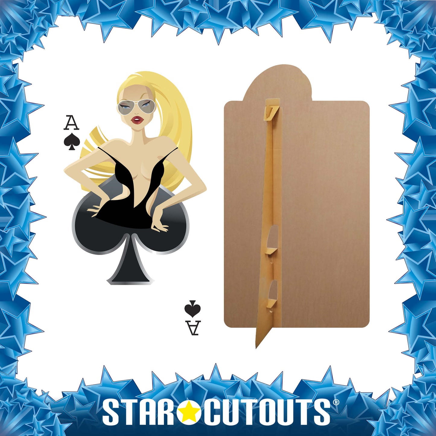 SC018 Spades Babe Playing Card Cardboard Cut Out Height 162cm