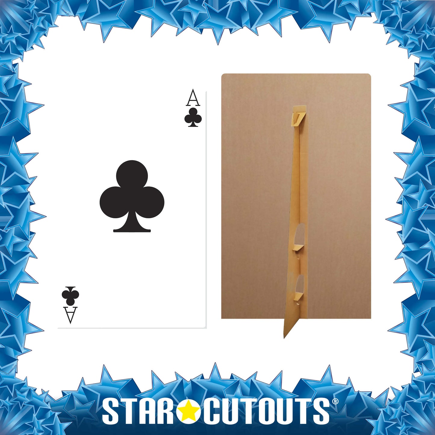 SC024 Ace of Clubs Playing Card Cardboard Cut Out Height 154cm