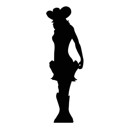 SC046 Cowgirl (Silhouette) Cardboard Cut Out Height 175cm