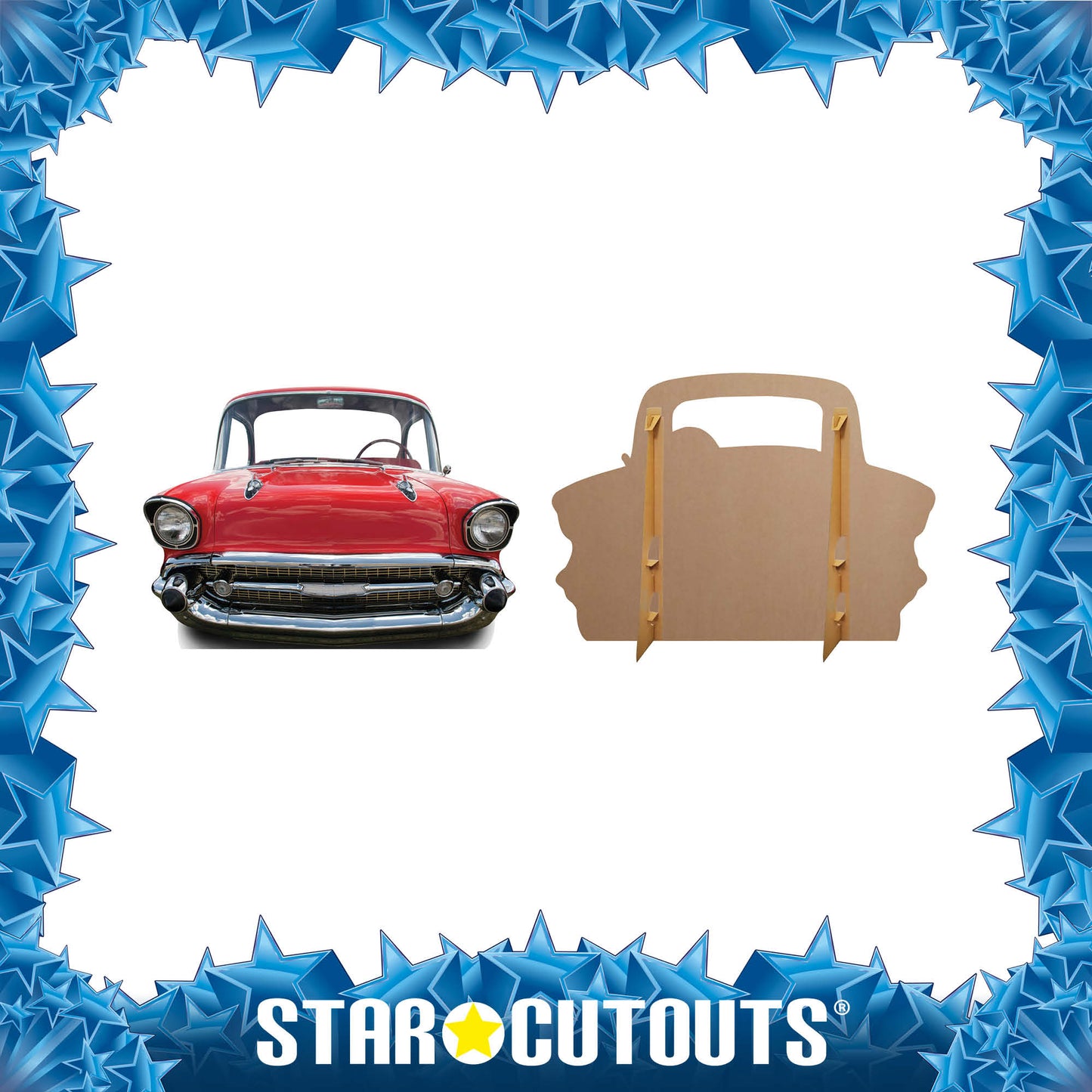 SC087 Red Car (SMALL) 'Stand-In' Cardboard Cut Out Height 105cm