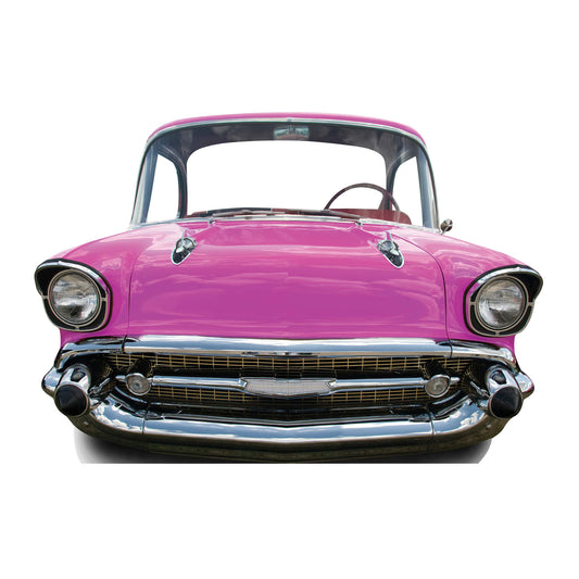 SC089 Pink Car (SMALL) 'Stand-In' Cardboard Cut Out Height 105cm