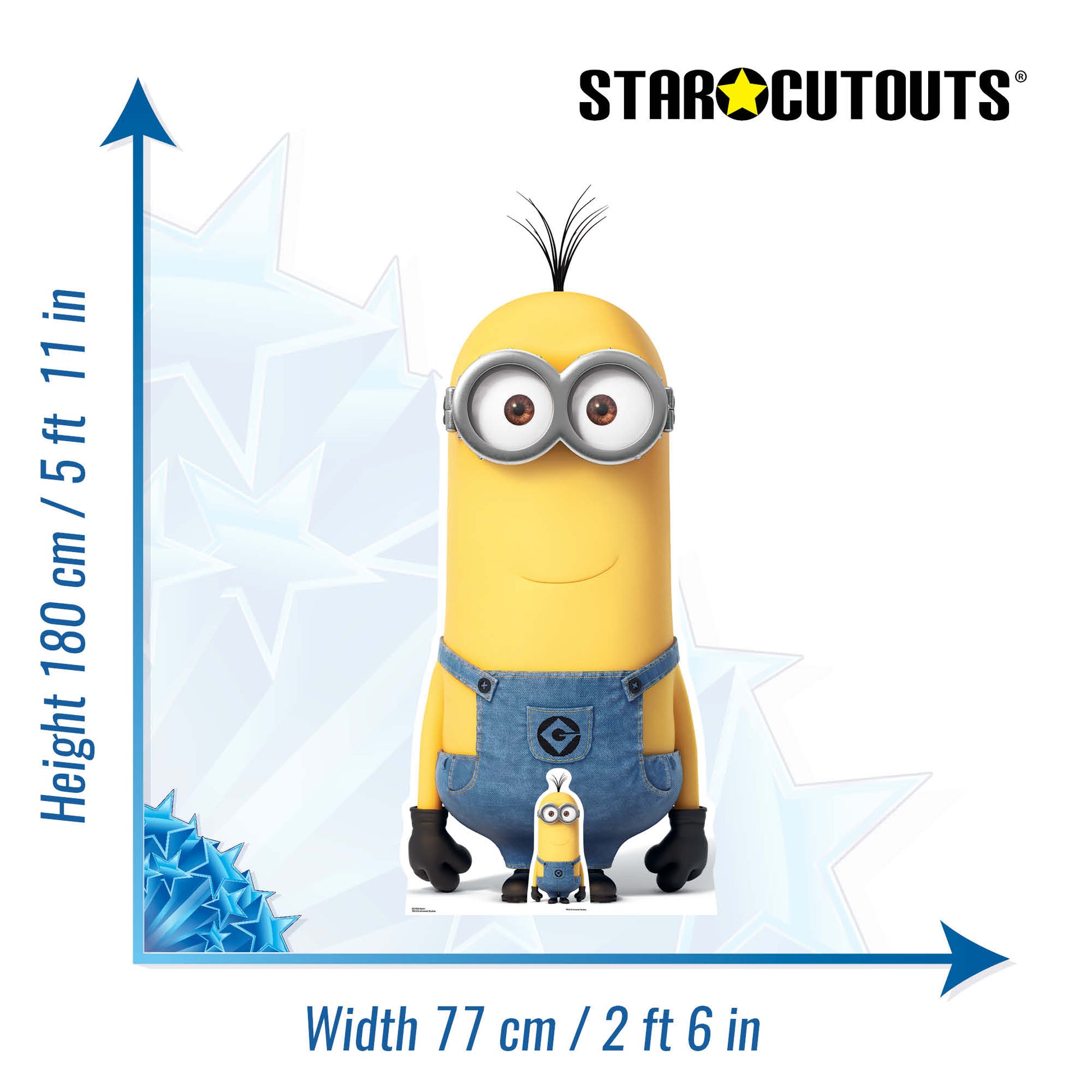 SC1035 Kevin – Tall Minion Cardboard Cut Out Height 180cm - Star Cutouts