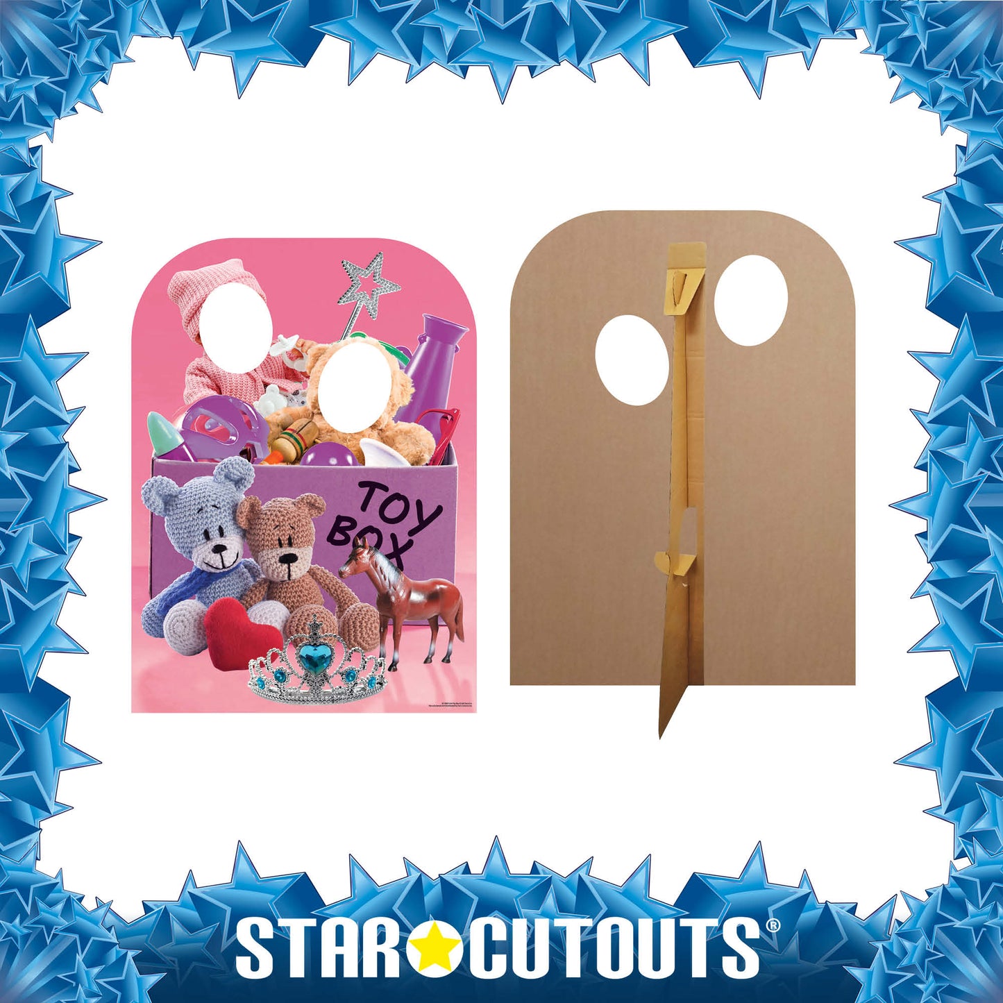 SC1089 Girls Toy Box Child Stand-in Cardboard Cut Out Height 131cm