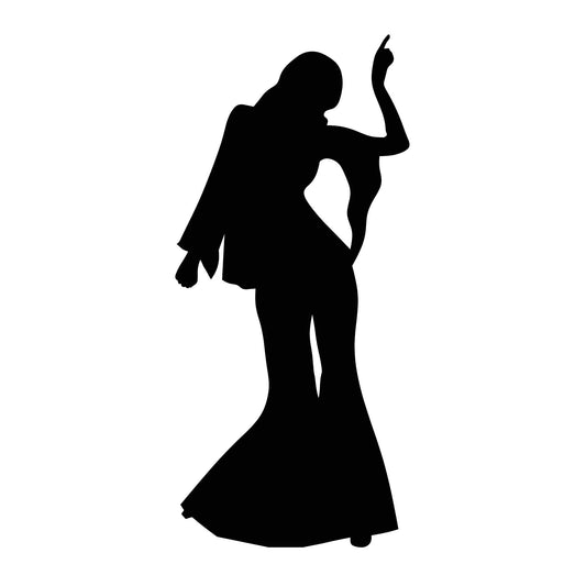 SC108 Disco Dancer Female - Silhouette Cardboard Cut Out Height 171cm