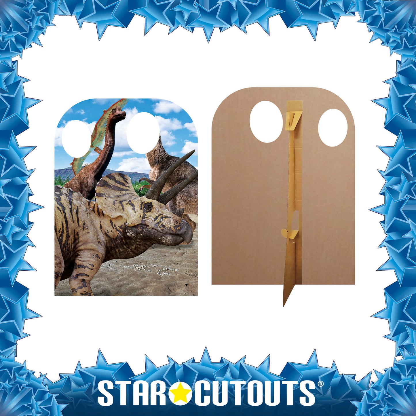 SC1095 Triceratops Dinosaur Child Stand-in Cardboard Cut Out Height 131cm