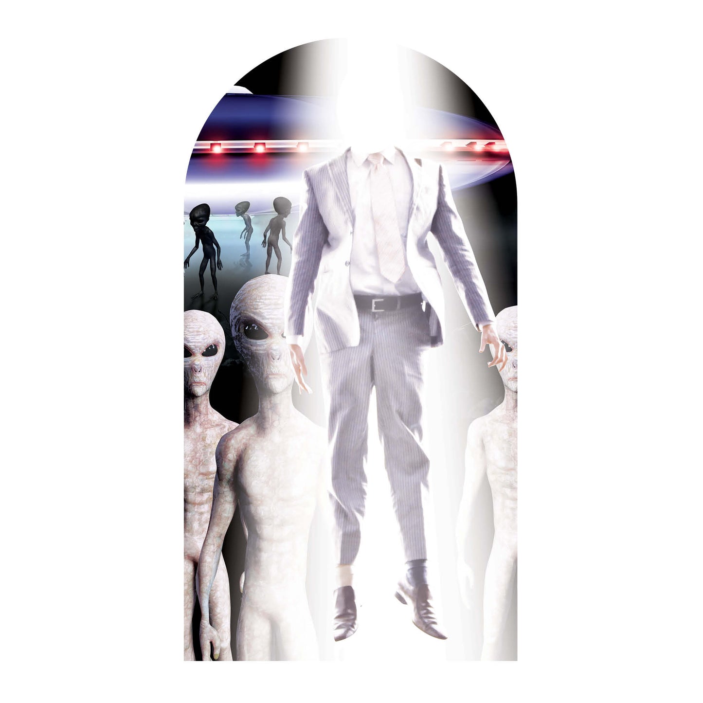 SC1096 Alien Abduction Stand-in Cardboard Cut Out Height 174cm