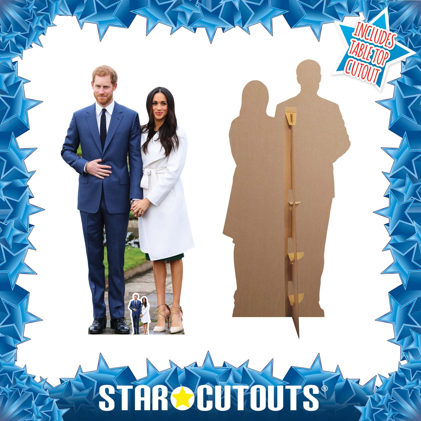 SC1115 Prince Harry & Meghan Markle Cardboard Cut Out Height 186cm