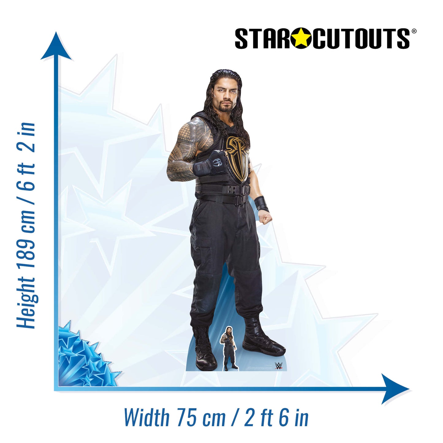 SC1123 Roman Reigns Cardboard Cut Out Height 189cm