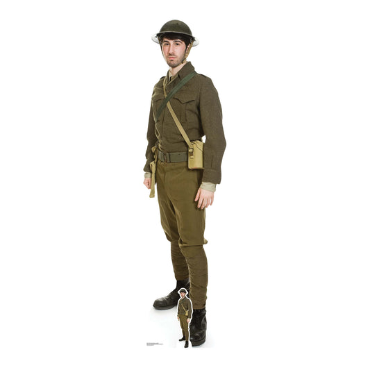 SC1177 British WW1 Soldier Cardboard Cut Out Height 182cm