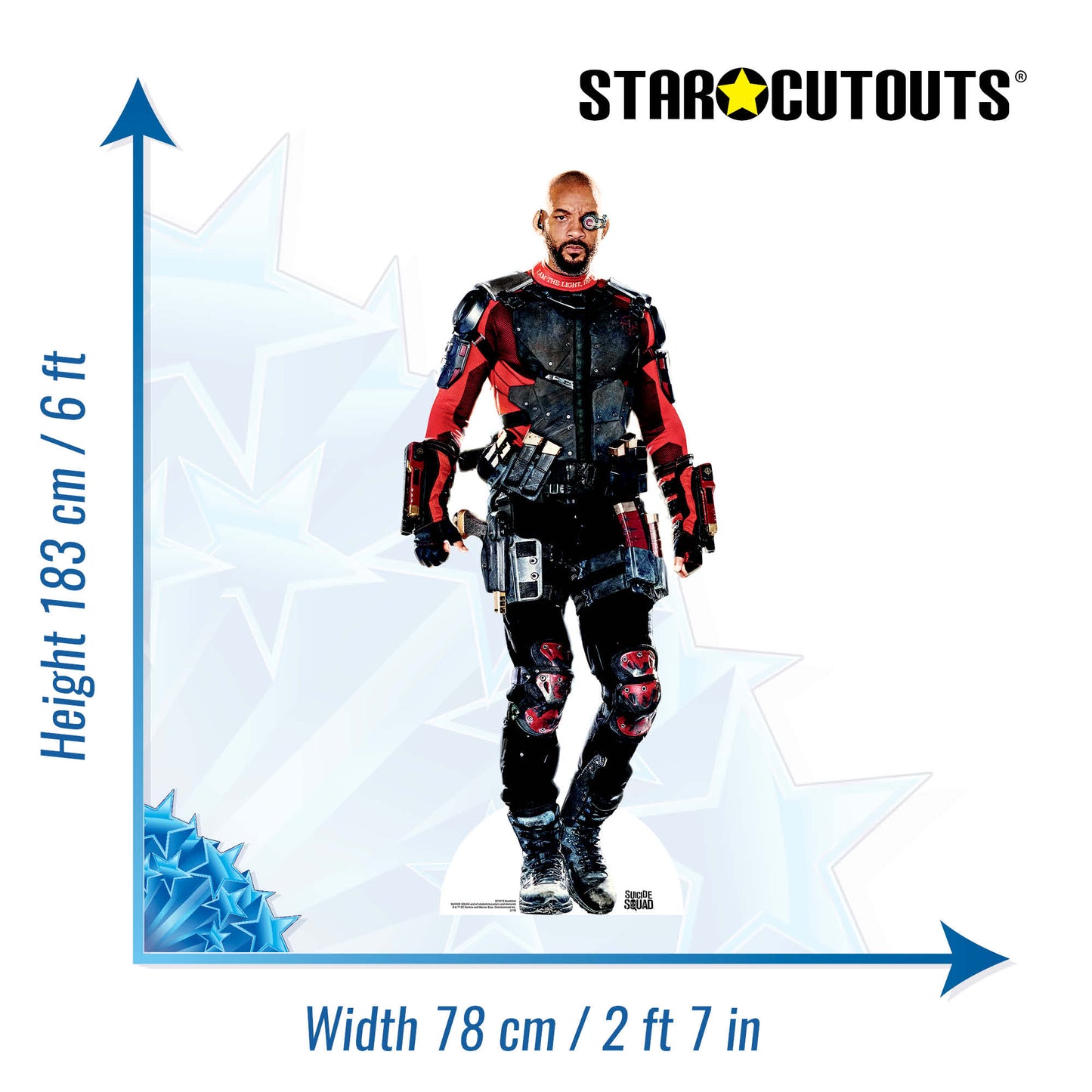 SC1215 Deadshot (Will Smith) Suicide Squad Movie Cardboard Cut Out Height 183cm