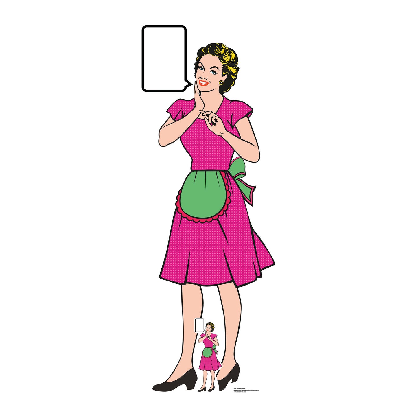 SC1224 1940's Style Housewife Pop Art Cardboard Cut Out Height 184cm