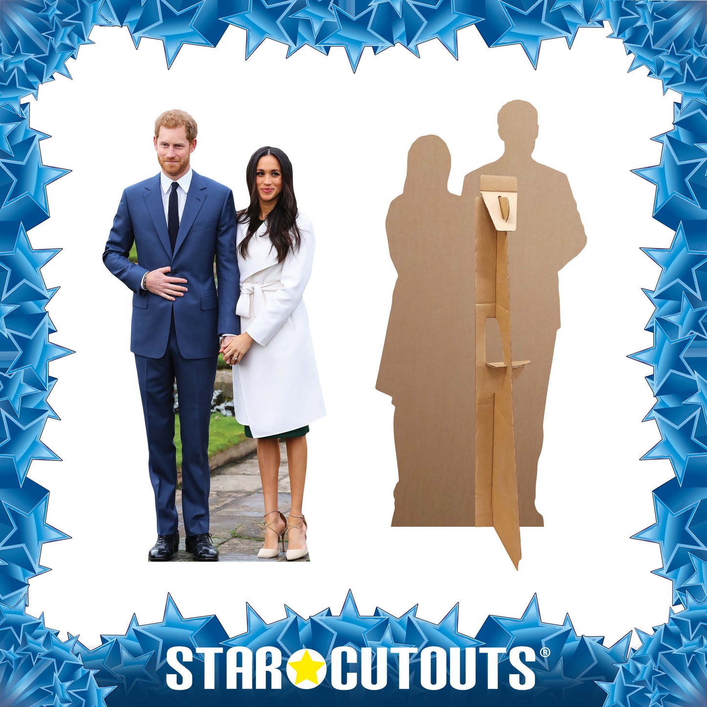 SC1238 Prince Harry & Meghan Markle (Star-Mini) Cardboard Cut Out Height 91cm
