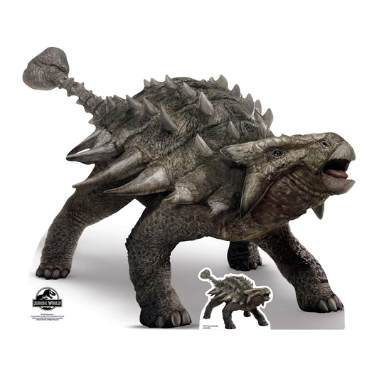 SC1283 Official Jurassic World Ankylosaurus Dinosaur Cardboard Cut Out Height 103cm