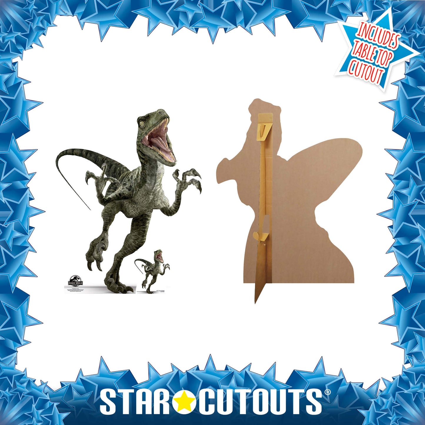 SC1288 Official Jurassic World Charlie (Raptor) Dinosaur Cardboard Cut Out Height 129cm
