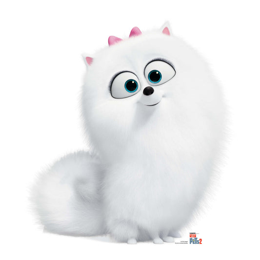 SC1374 Gidget Fluffy White Dog Secret Life of Pets Cardboard Cut Out Height 78cm
