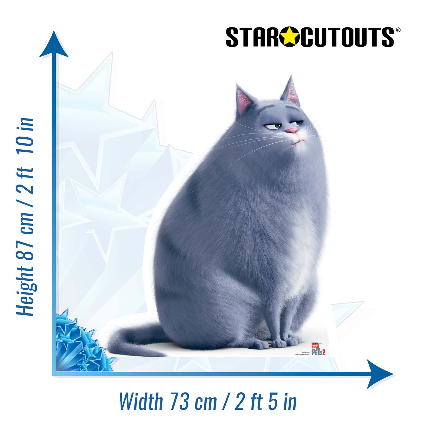 SC1378 Chloe Tabby Cat Secret Life of Pets Cardboard Cut Out Height 87cm
