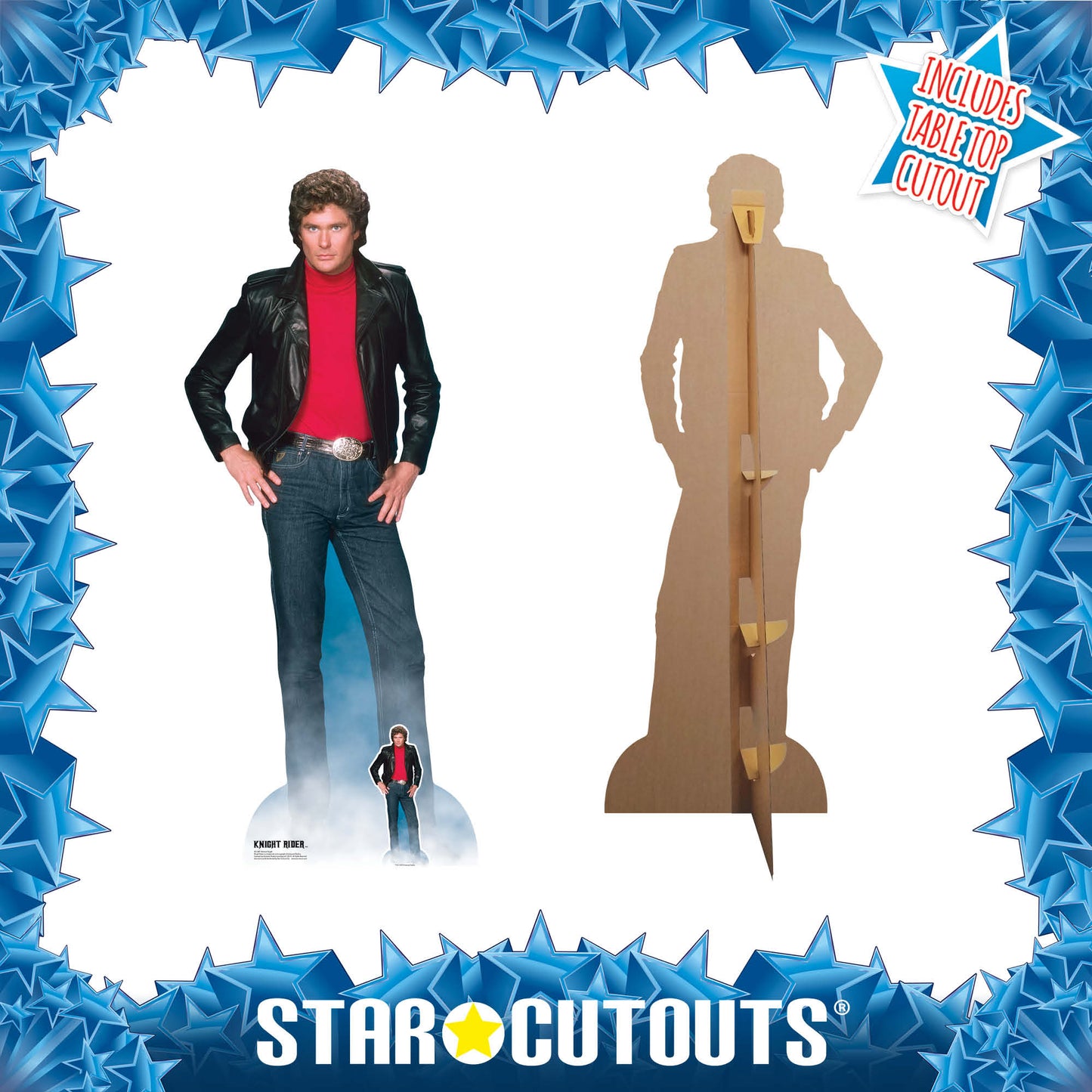 SC1381 Michael Knight David Hasselhoff Knight Rider Cardboard Cut Out Height 190cm