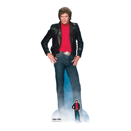 SC1381 Michael Knight David Hasselhoff Knight Rider Cardboard Cut Out Height 190cm