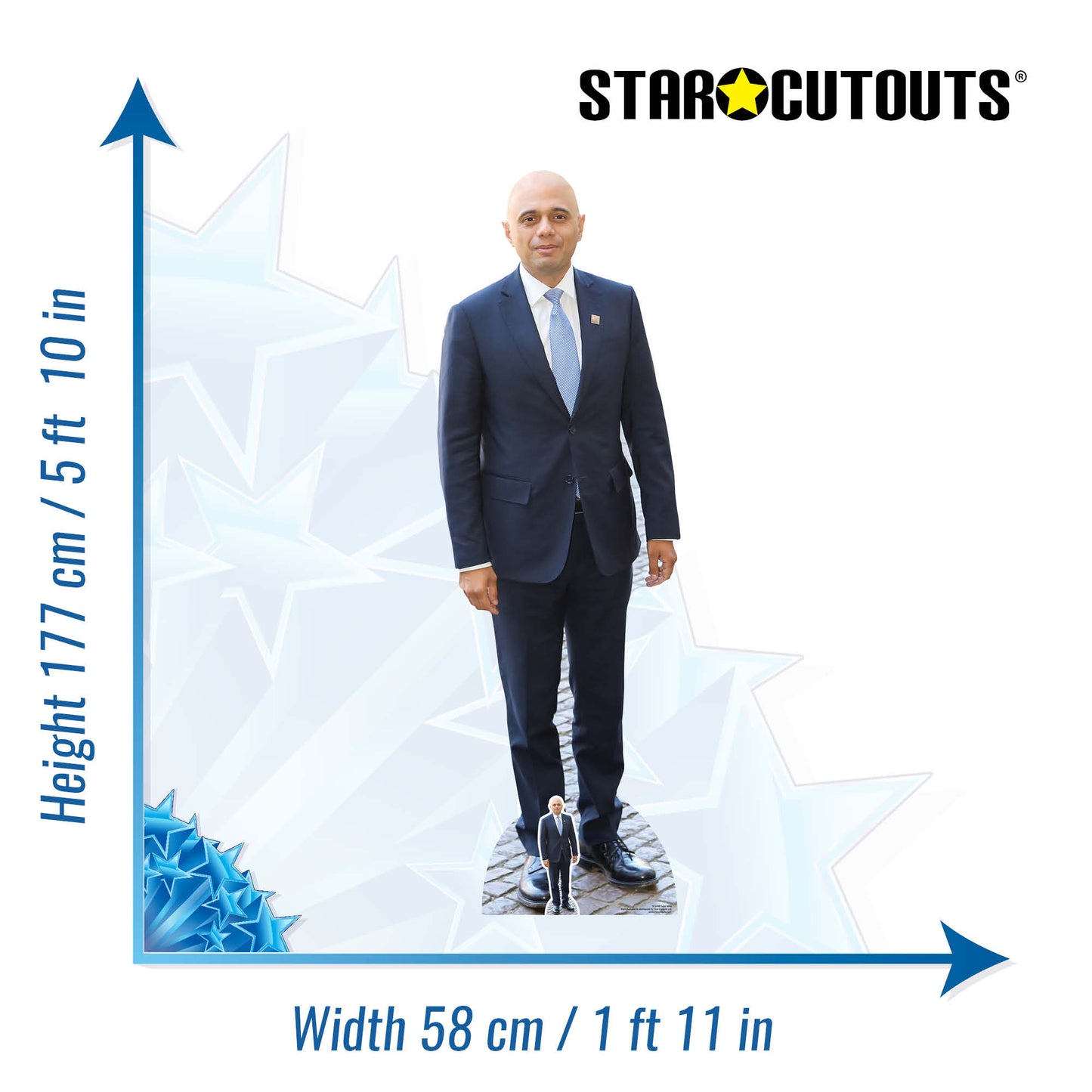 SC1448 Sajid Javid PoliticIan Cardboard Cut Out Height 177cm