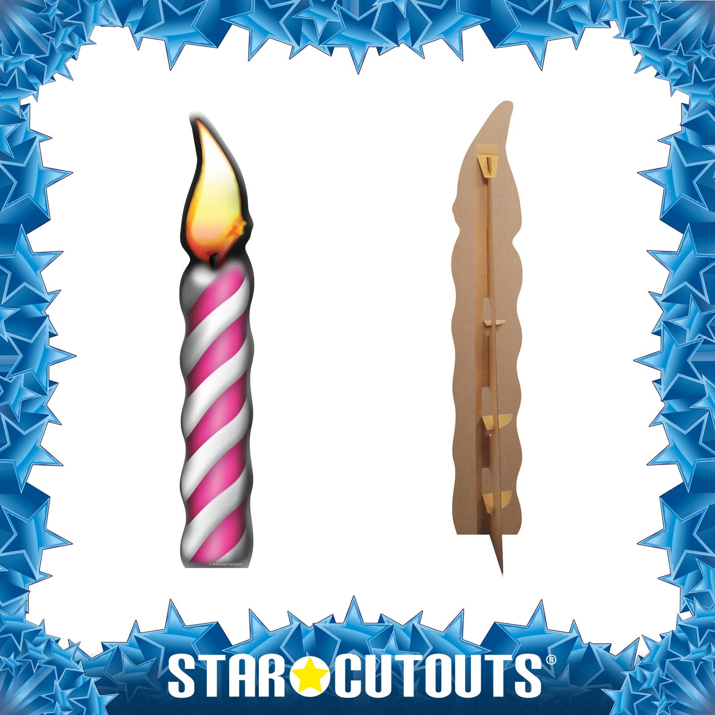 SC148 Birthday Candle (Single) Cardboard Cut Out Height 190cm