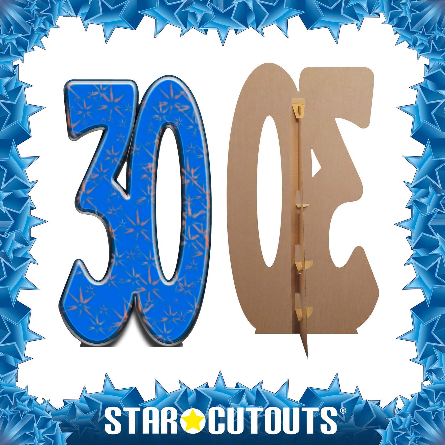 SC153 Number 30 Cardboard Cut Out Height 176cm