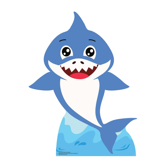 SC1545 Boy Baby Shark Blue Cardboard Cut Out Height 93cm - Star Cutouts