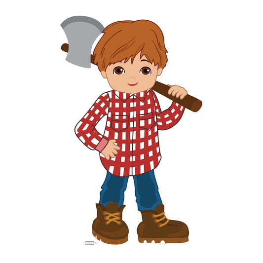 SC1581 Woodcutter Little Red Riding Hood Fairy Tales Cardboard Cut Out Height 94cm