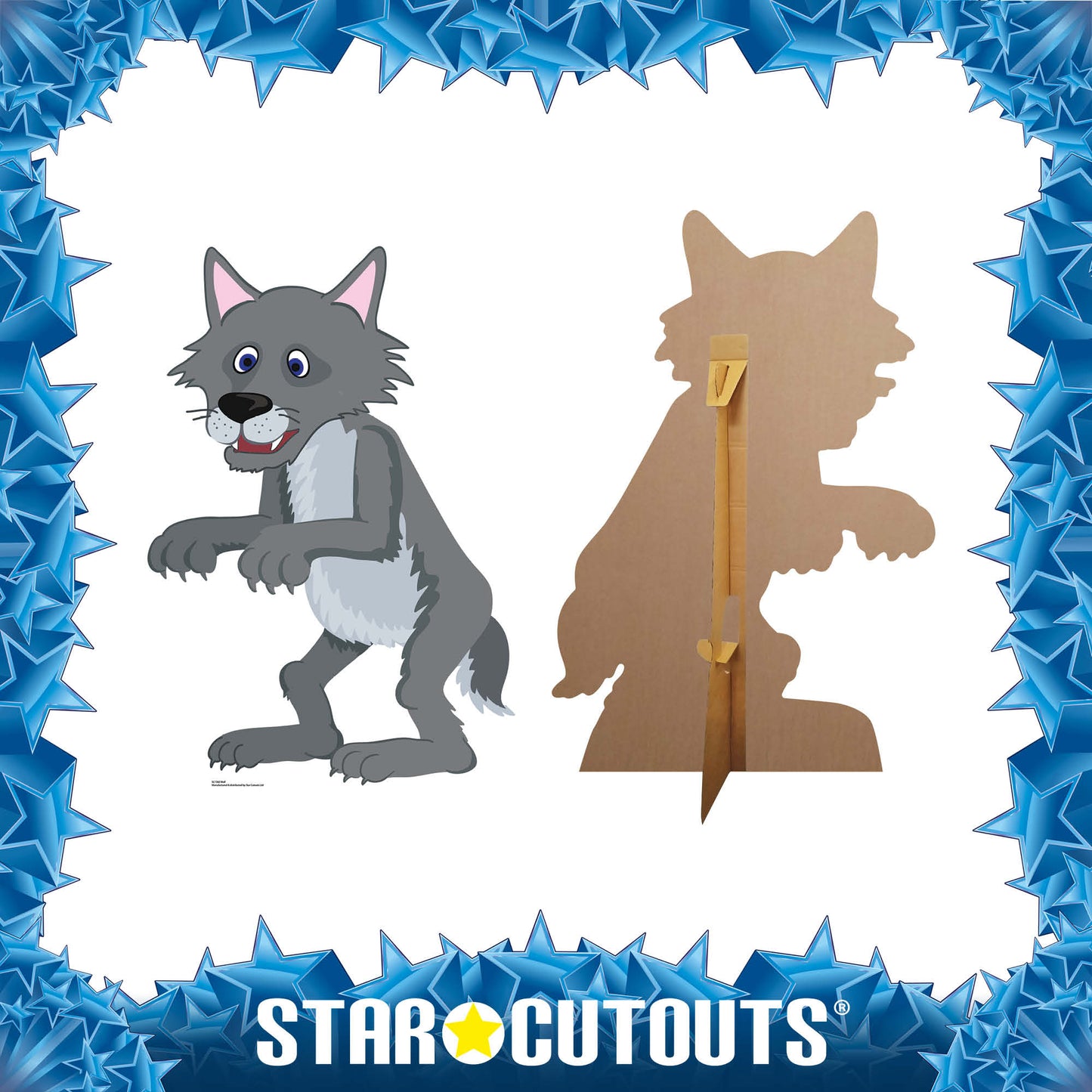 SC1582 Wolf Little Red Riding Hood Fairy Tales Cardboard Cut Out Height 89cm