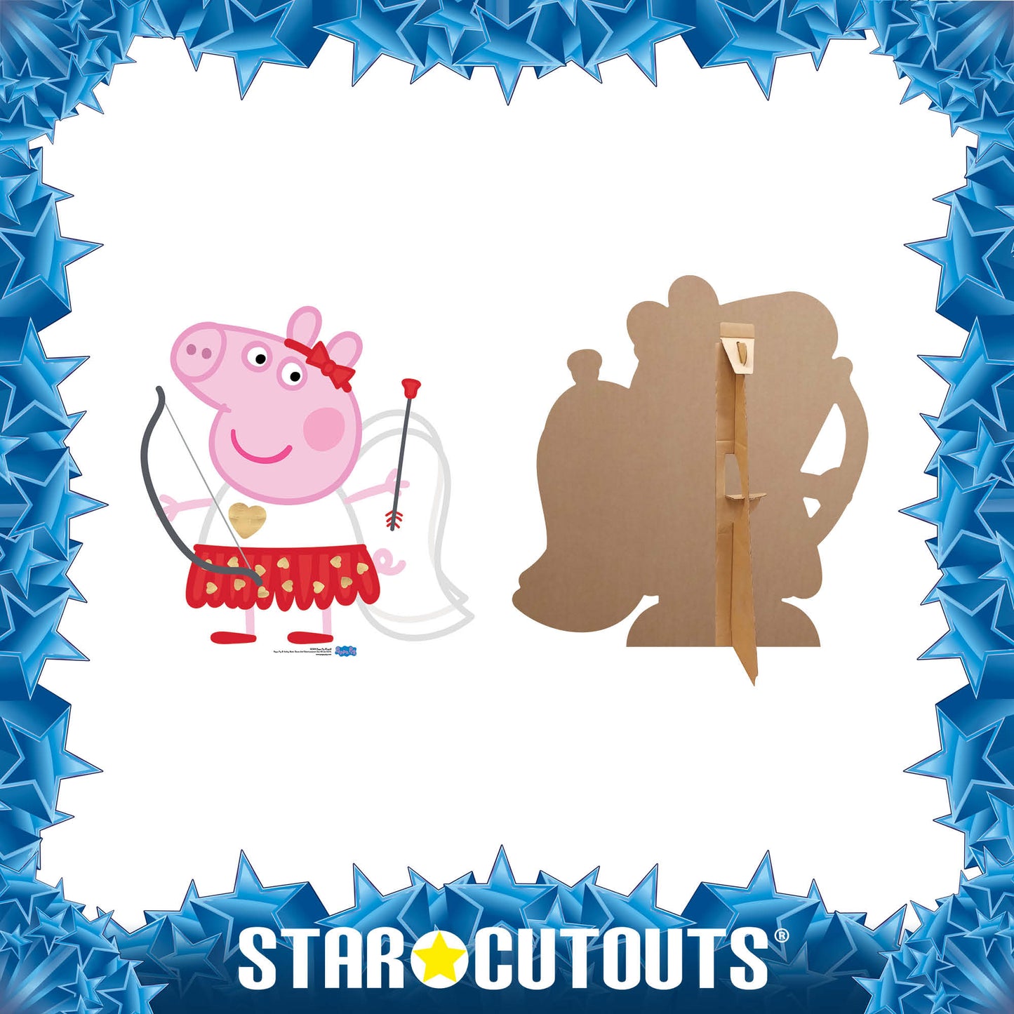 SC1591 Peppa Pig Cupid Bow& Arrow Cardboard Cut Out Height 82cm