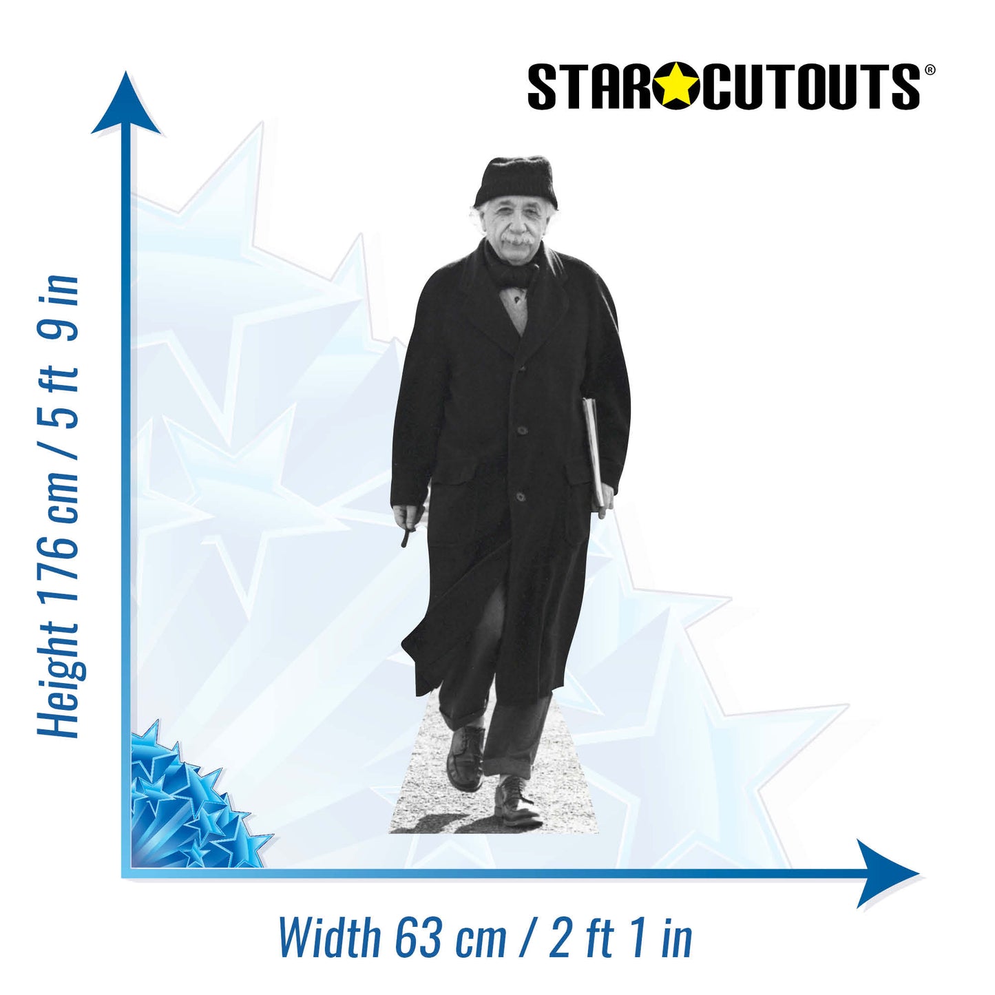 SC174 Albert Einstein Cardboard Cut Out Height 176cm