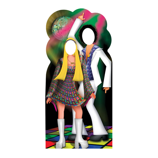 SC190 Disco Couple Stand- In Cardboard Cut Out Height 190cm