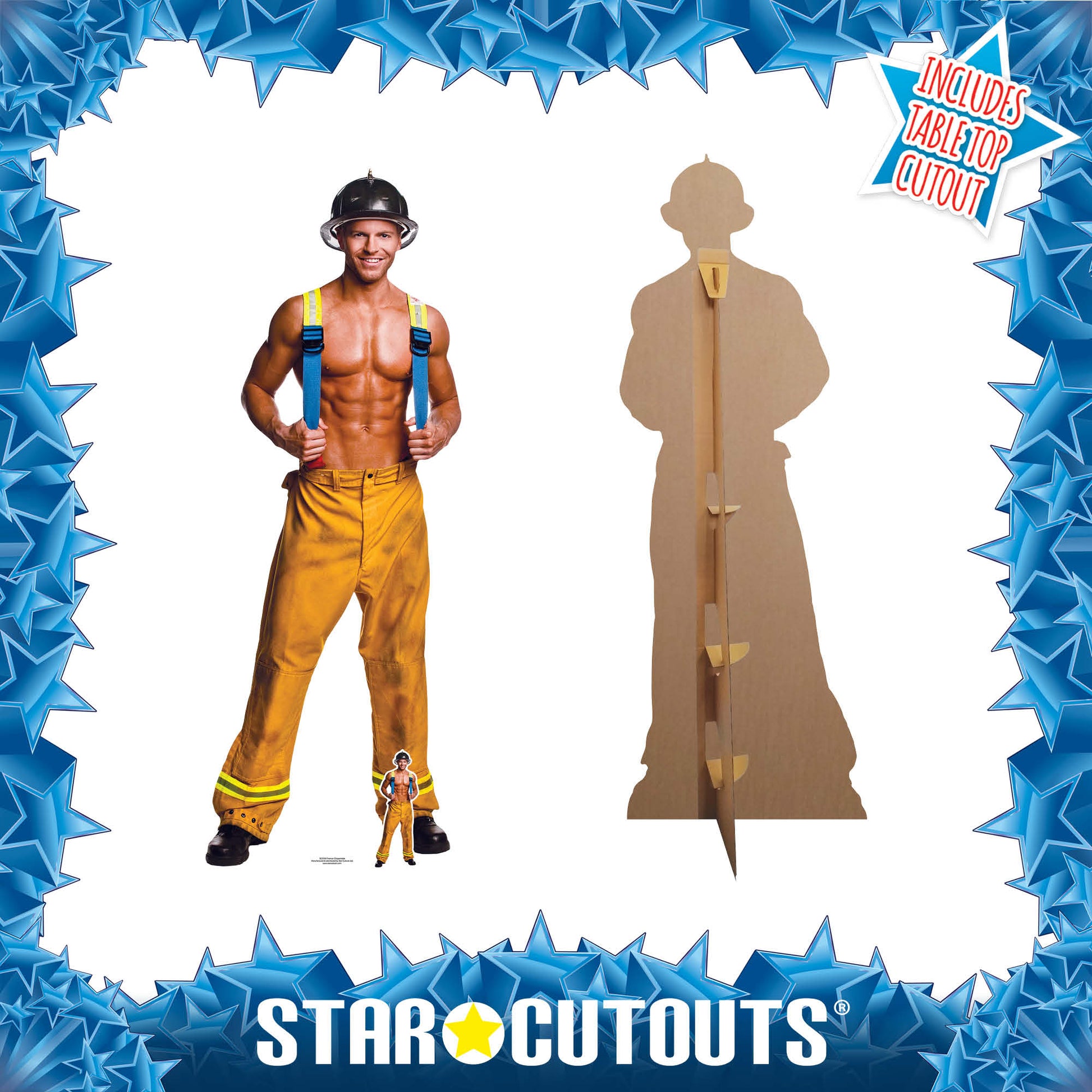 SC2156 Fireman Chippendale Cardboard Cut Out Height 175cm - Star Cutouts
