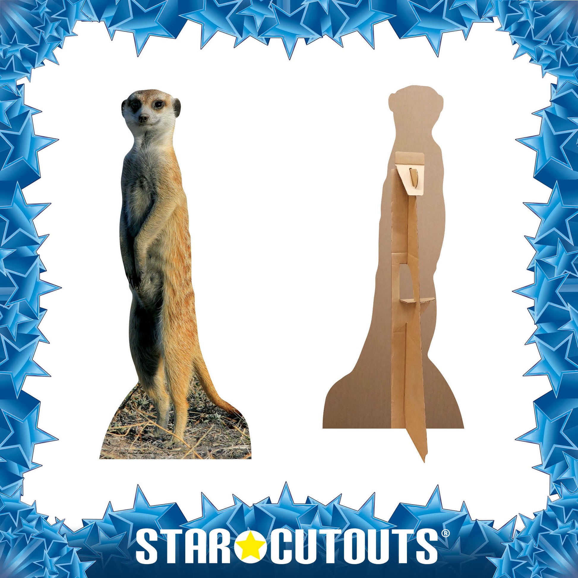 SC227 Meerkat Cardboard Cut Out Height 98cm - Star Cutouts