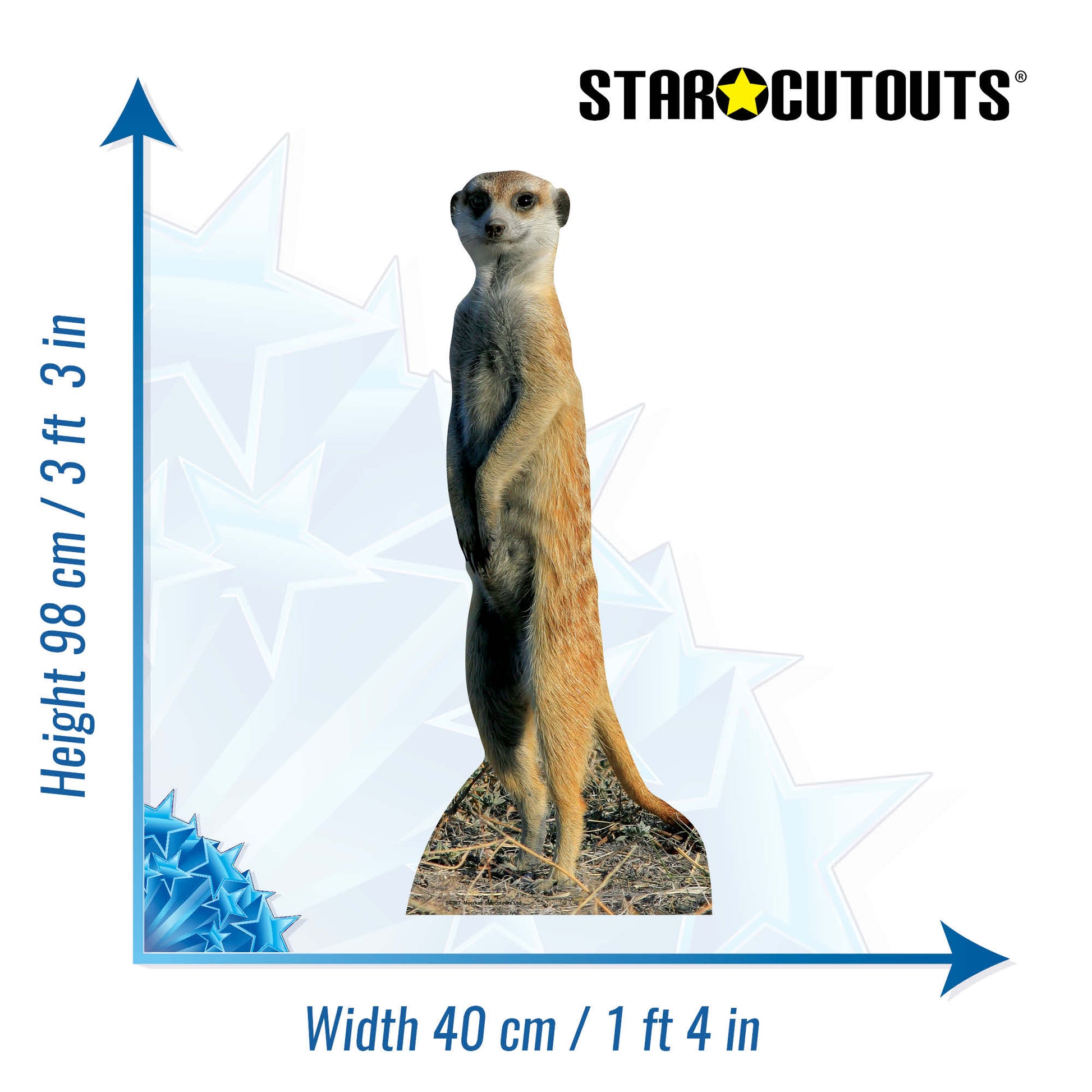 SC227 Meerkat Cardboard Cut Out Height 98cm - Star Cutouts
