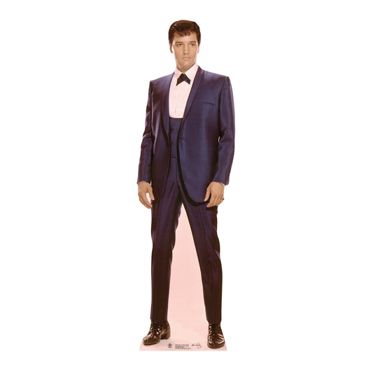 SC236 Elvis 1960s Blue Suit Cardboard Cut Out Height 180cm