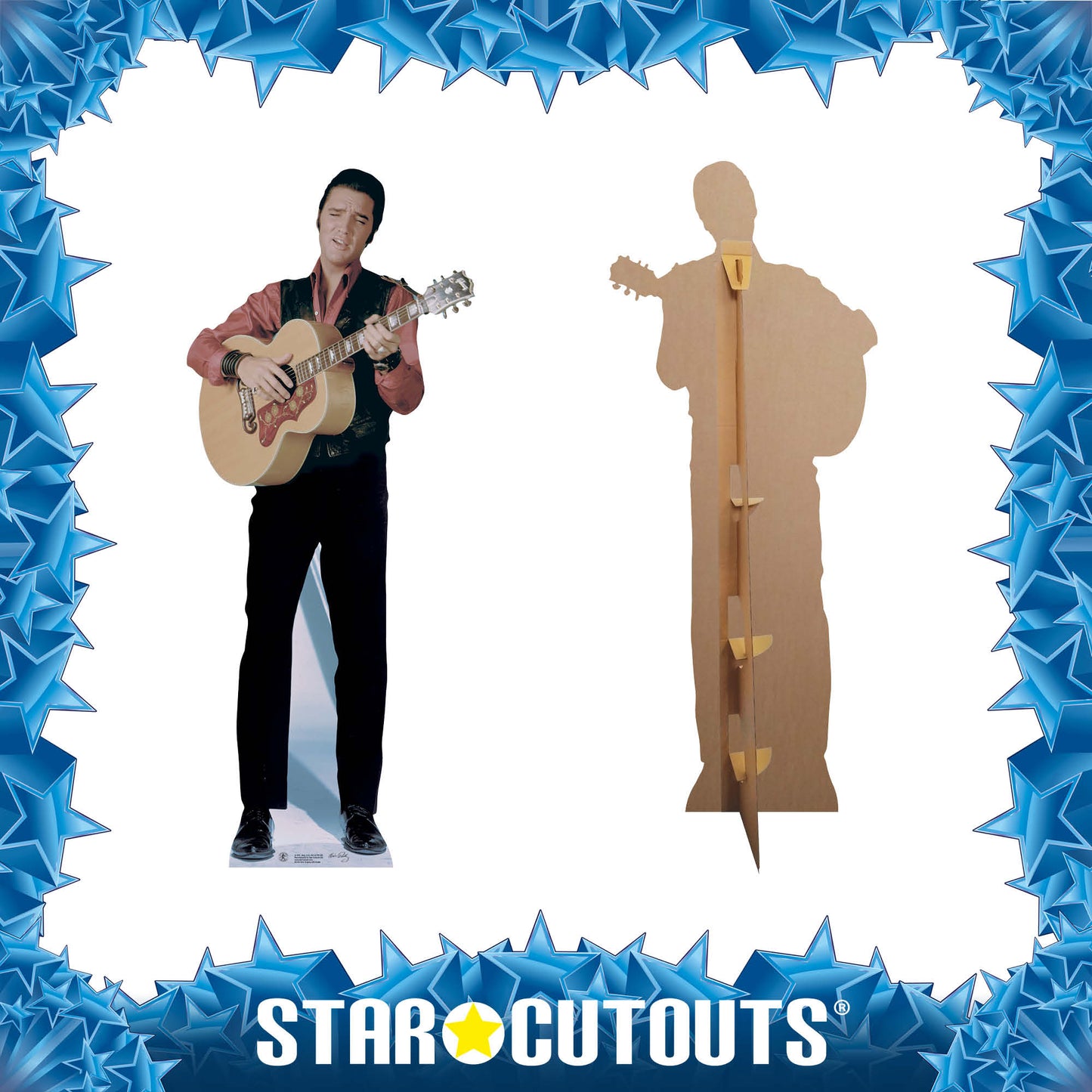 SC242 Elvis Singing with Guitar Cardboard Cut Out Height 181cm