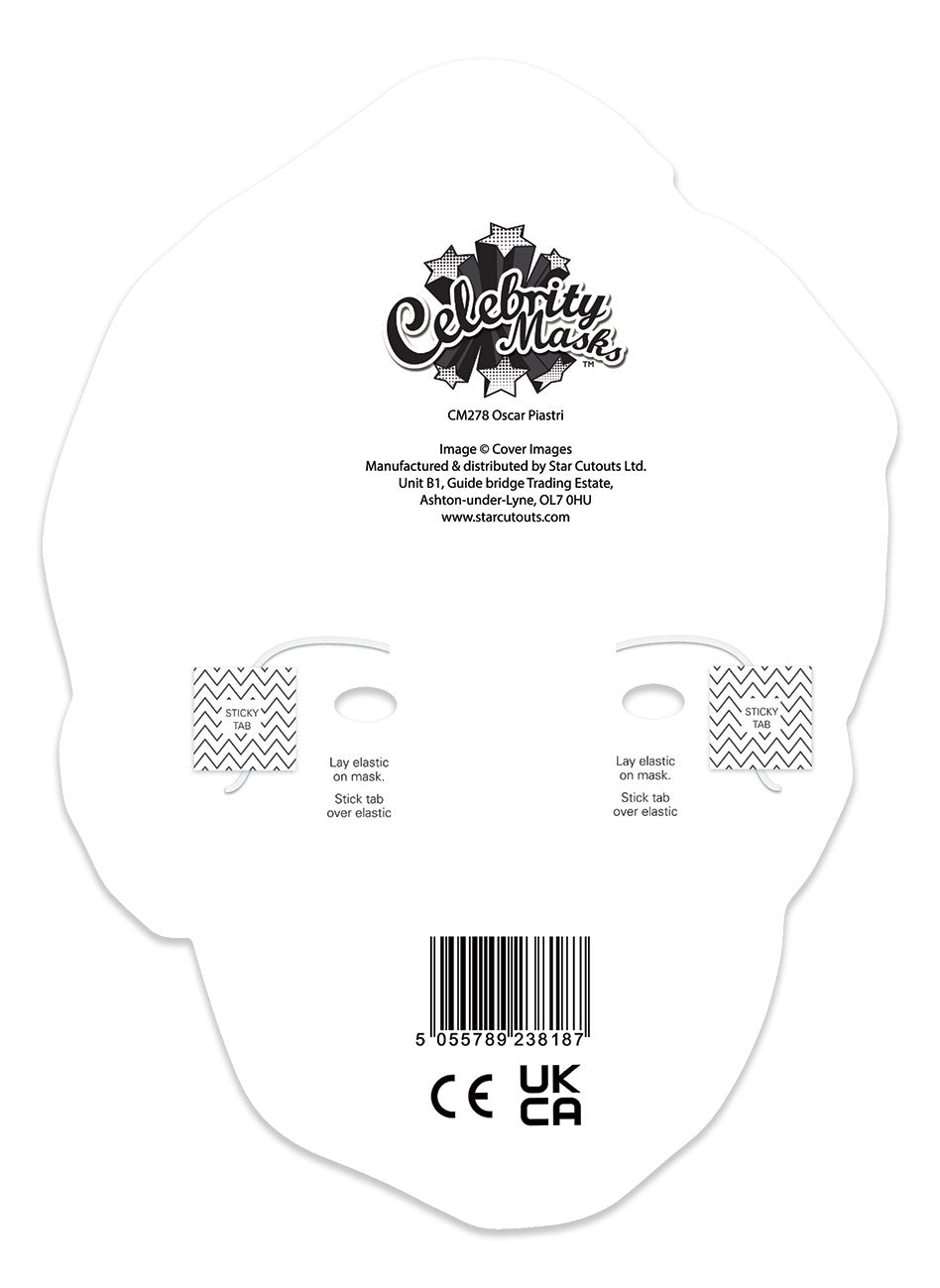 CM278 Oscar Piastri Cardboard Face Mask