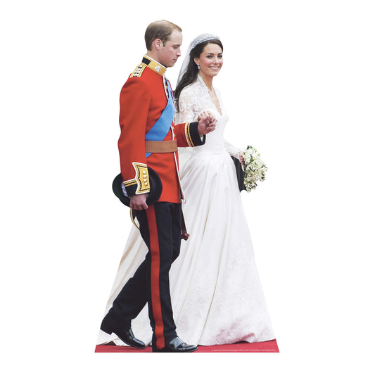 SC339 William and Kate Wedding Cardboard Cut Out Height 182cm