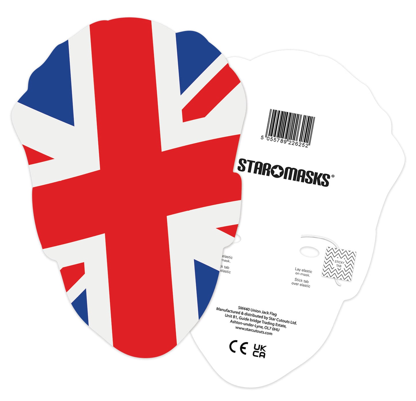SM440 Union Jack Star Party Single Face Mask