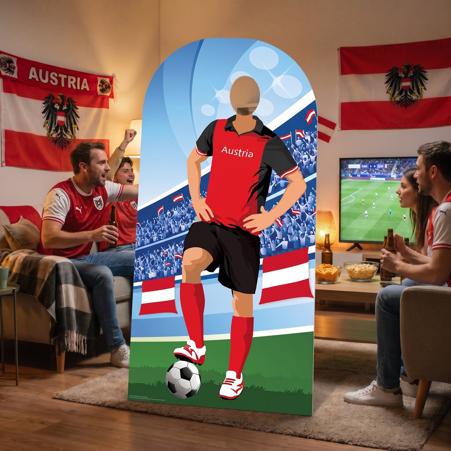 SC4943 Austria Football World Tournament Cup Stand-in Cardboard Cutout Height 190cm