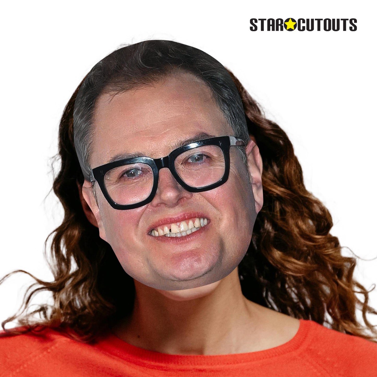 CM261 Alan Carr Single Cardboard Mask - Includes Tabs and Elastic