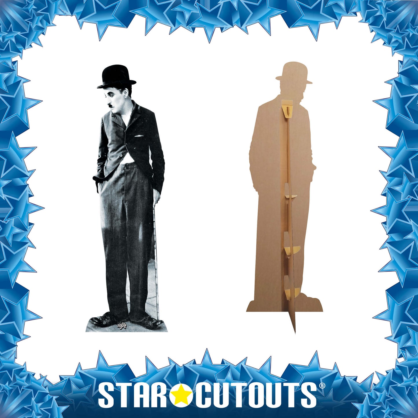SC526 Charlie Chaplin Cardboard Cut Out Height 177cm