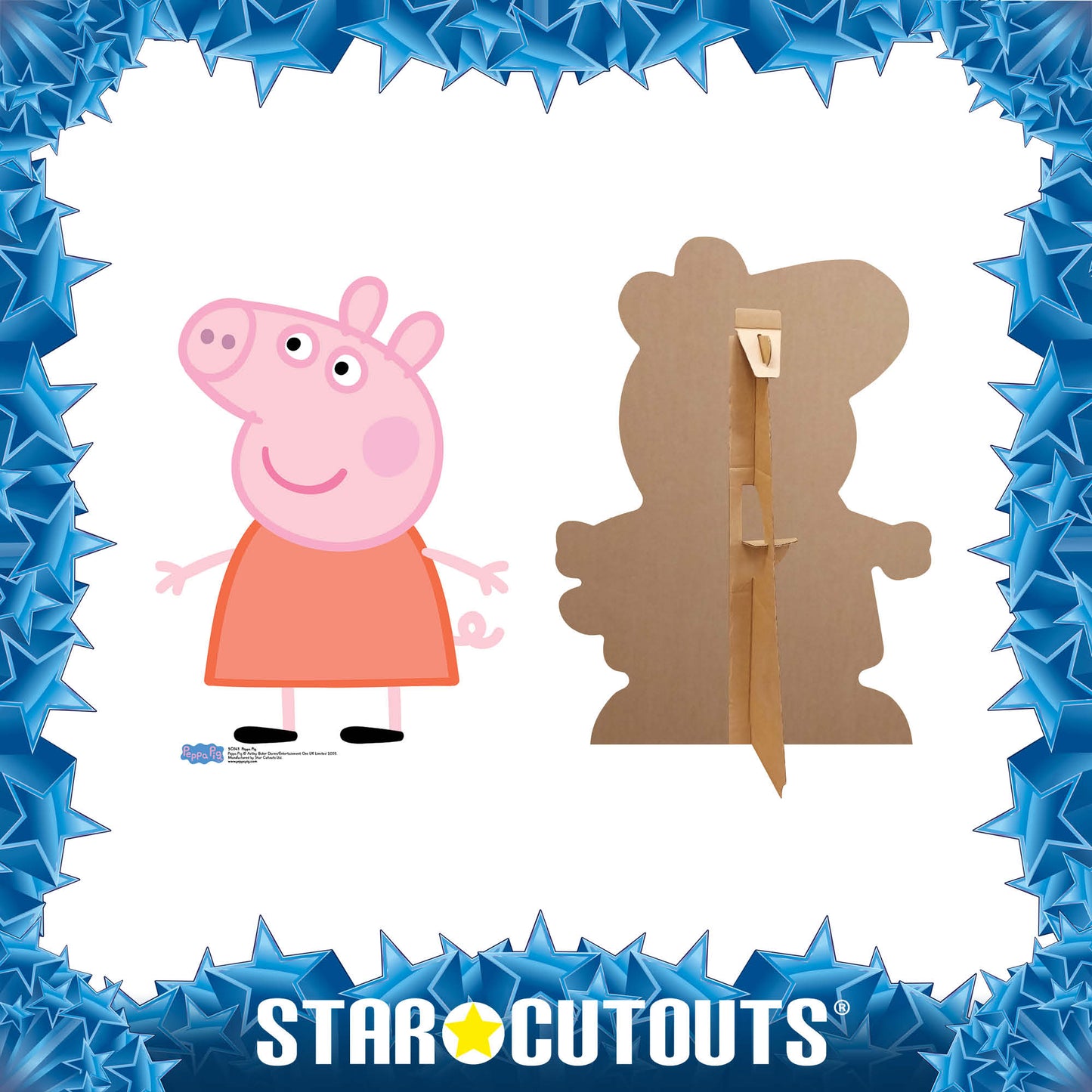 SC543 Peppa Pig (Star Mini Cut-out) Cardboard Cut Out Height 83cm