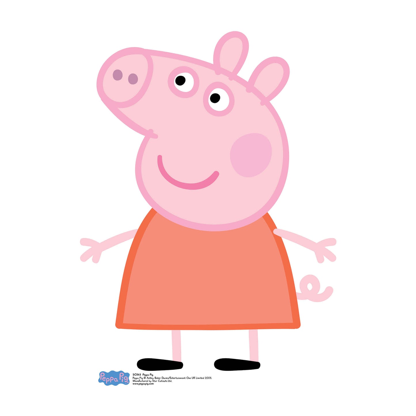 SC543 Peppa Pig (Star Mini Cut-out) Cardboard Cut Out Height 83cm