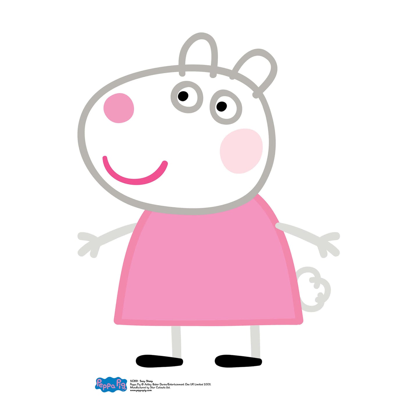 SC551 Suzy Sheep (Star Mini Cut-out) Cardboard Cut Out Height 78cm
