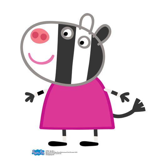 SC552 Zoe Zebra (Star Mini Cut-out) Cardboard Cut Out Height 68cm