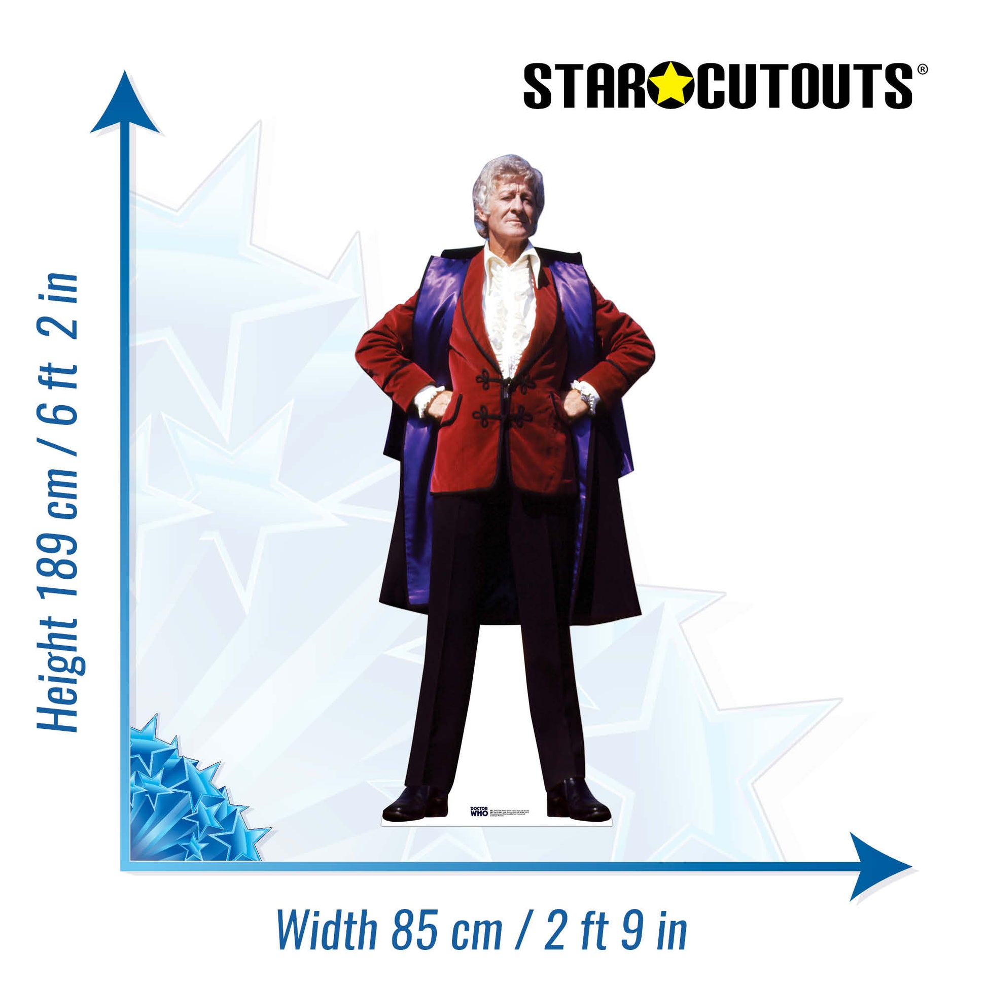 John Pertwee Cardboard Cut Out Height 189cm - Star Cutouts