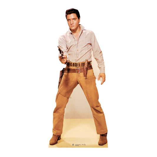 SC572 Elvis Presley Gunfight Cardboard Cut Out Height 189cm