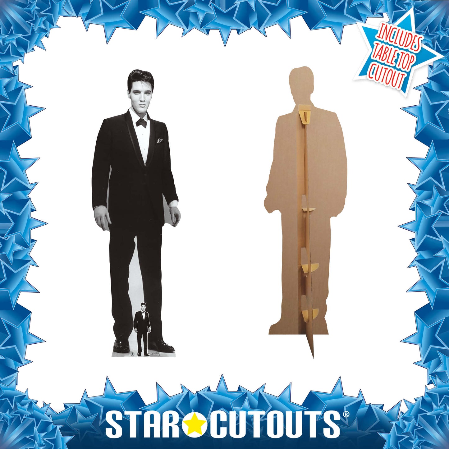 SC576 Elvis Presley Tuxedo Cardboard Cut Out Height 178cm